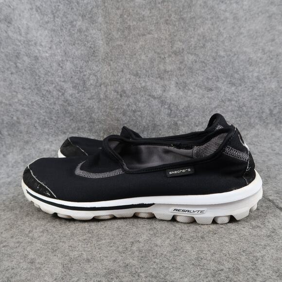 Skechers Shoes Womens 8 Casual Slip On Sneaker Loafers Comfort Go Walk Black - Picture 4 of 11